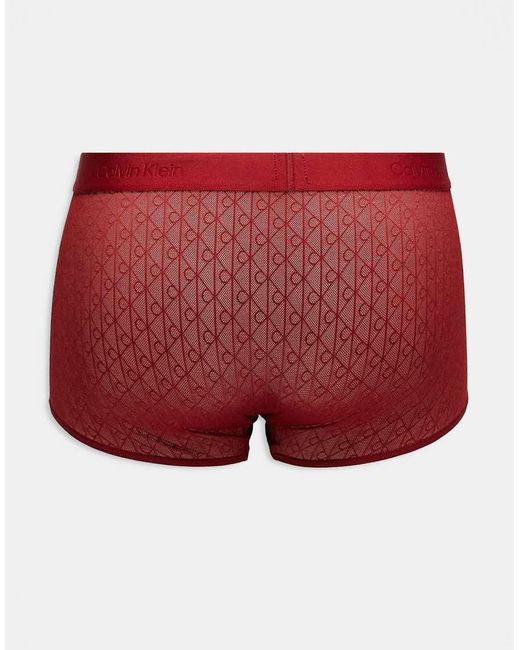 Calvin Klein Red Lace Low Rise Trunk for men
