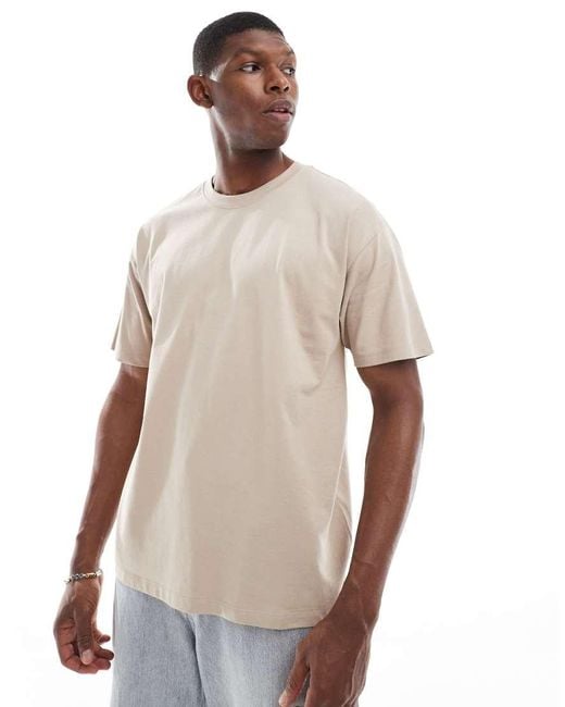 New Look Natural Oversized T-shirt for men