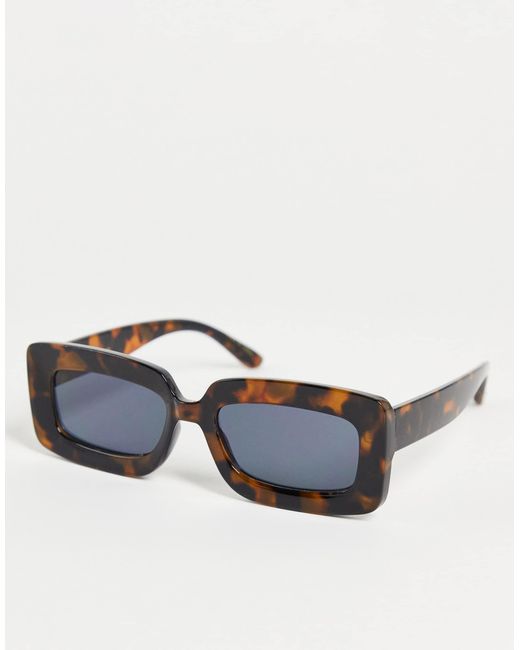 Mango Blue Rectangular Sunglasses