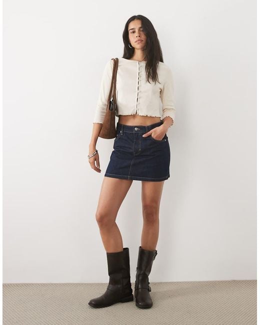 Miss Selfridge White Slash Neck Button Through Top With 3/4 Sleeve