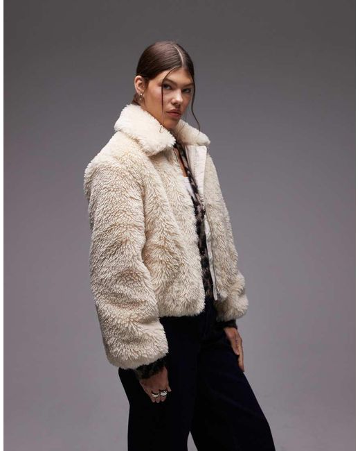 Levi's Natural Ellie Faux Fur Jacket
