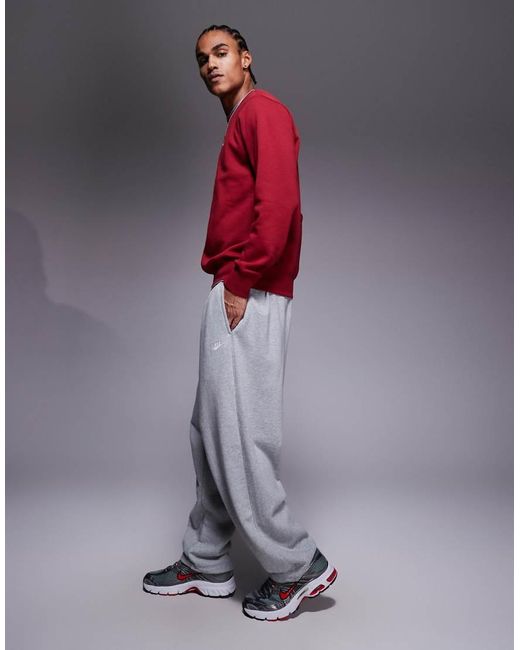 Nike Gray Club French Terry Oversized joggers for men