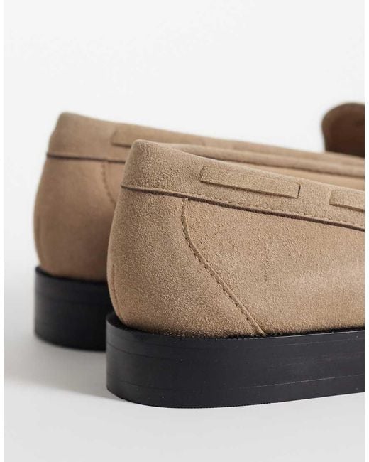 ASOS Natural Loafers With Tassel And Lace Detailing for men