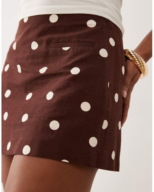 ASOS Multicolor Linen Blend Mini Skirt