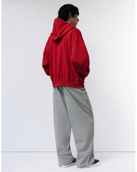 Pull&Bear Geruite Joggingbroek in het Red voor heren