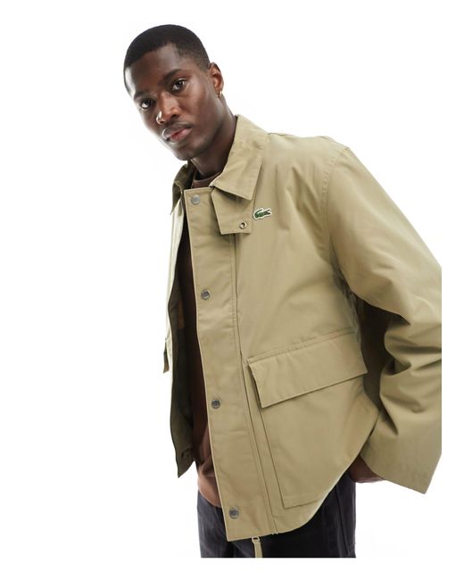 Lacoste Natural Pocket Detail Harrington Jacket for men