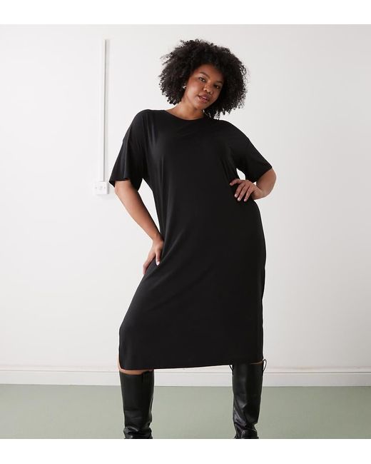 Noisy May Black Midi T-Shirt Dress
