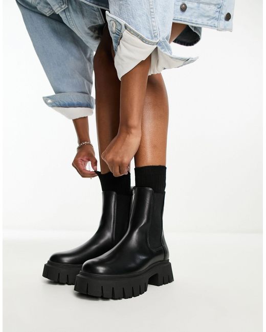 ASOS Black Anthem Chunky Chelsea Boots