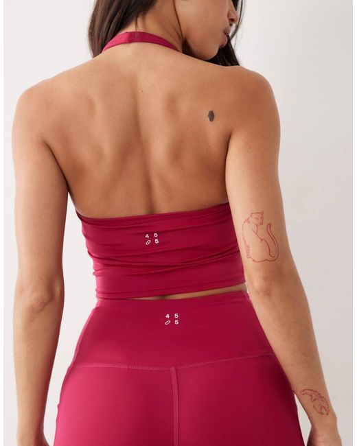 4505 Red Hourglass Active Waist Snatching High Rise 5"" legging Short