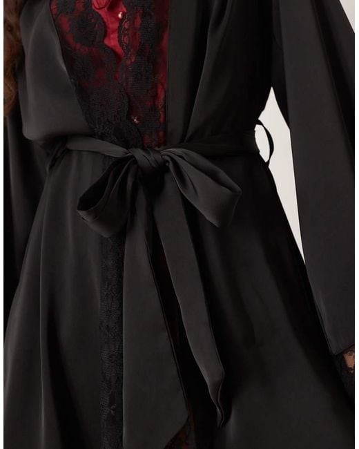 KAT THE LABEL Black Sidney Robe