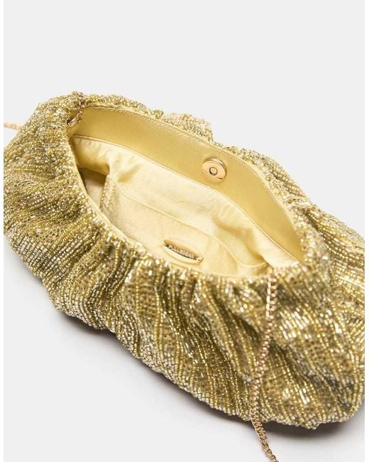 Pull&Bear Natural Gold Clutch Bag