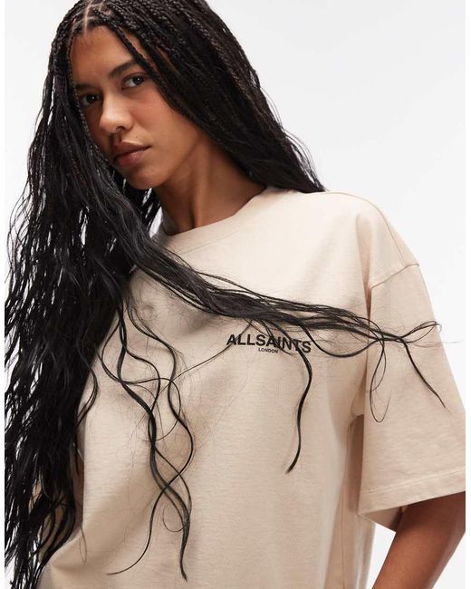 AllSaints Natural Halis Back Graphic Amelie Tee