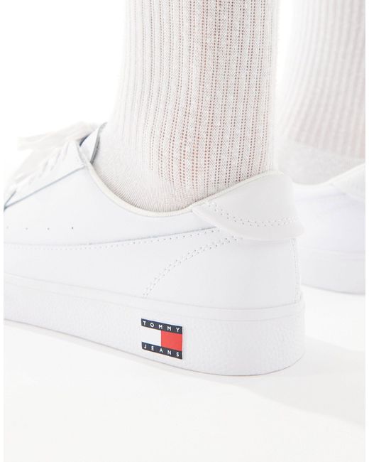 Essential - sneakers bianche con suola vulcanizzata di Tommy Hilfiger in White da Uomo