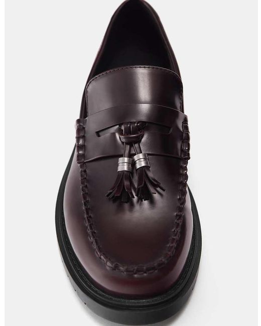 Pull&Bear White Tassel Loafers for men
