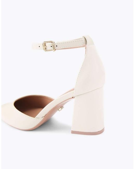 Carvela Kurt Geiger White Refined Court Wide Fit Heeled Shoes