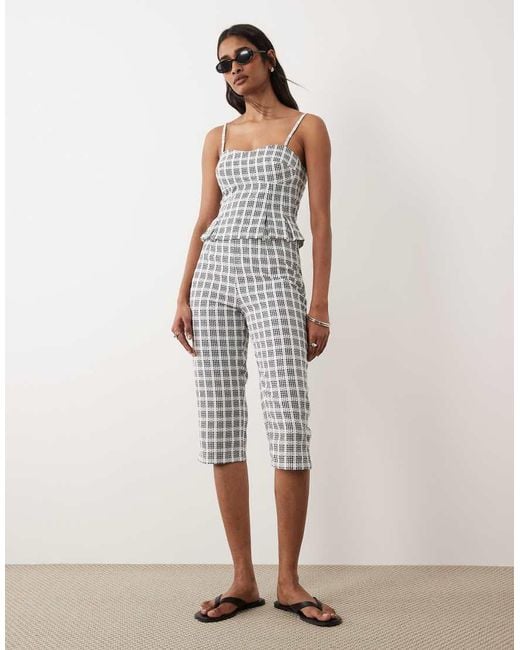 Miss Selfridge White Tailored Capri Co-Ord
