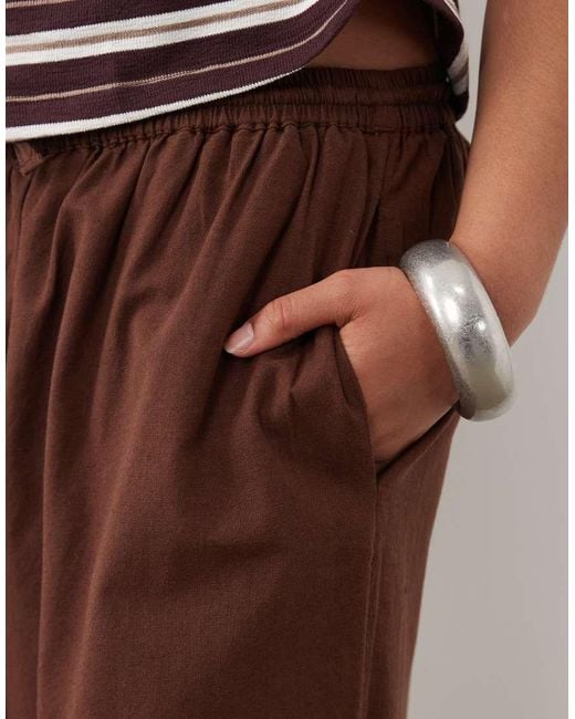 ASOS Brown Asos Design Curve Linen Pants