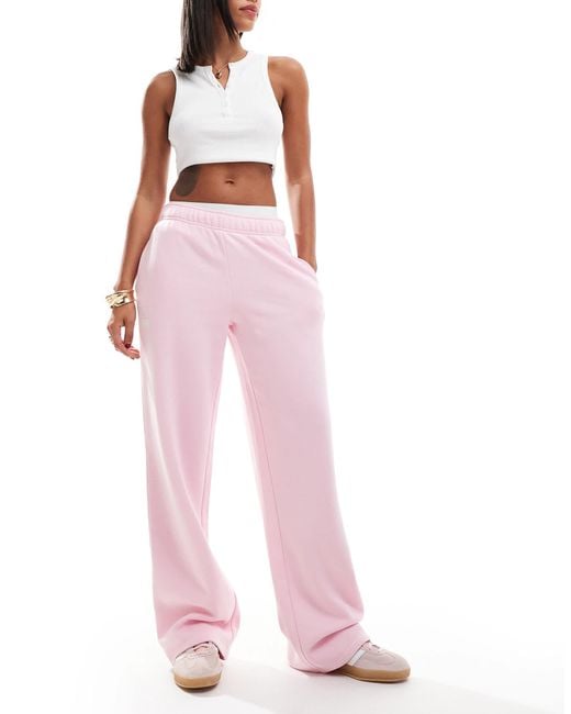 PacSun Pink Sport Slogan Wide Leg Tracksuit Pants
