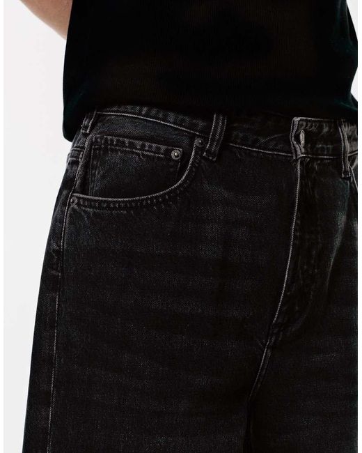 Pull&Bear Black Baggy Jeans for men