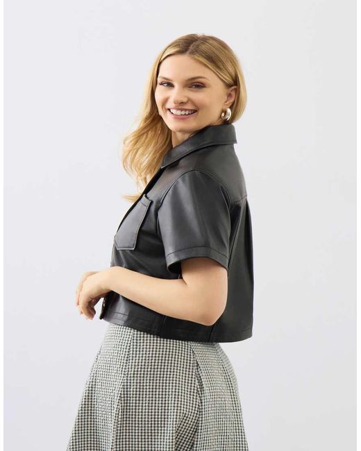 Bolongaro Trevor Black Real Leather Agatha Shirt