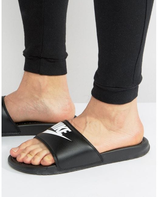 Nike Benassi Jdi Flip Flops in Black for Men - Lyst