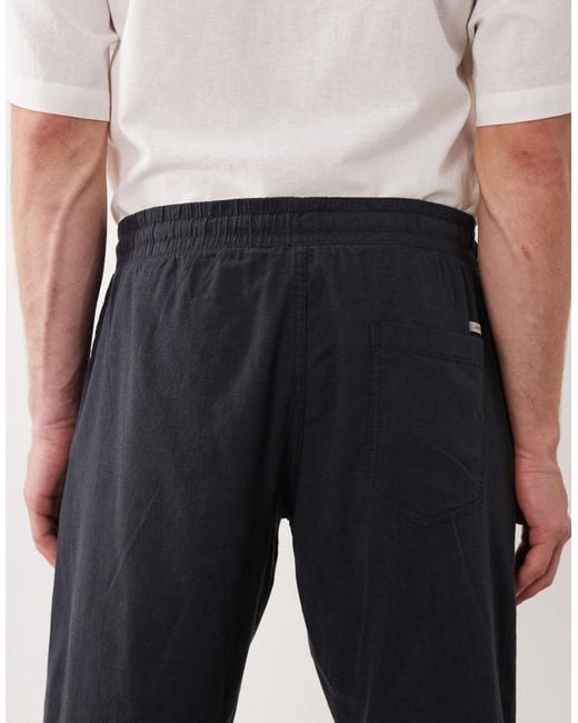 JJ Rebel – hose aus leinenmix in Blue für Herren