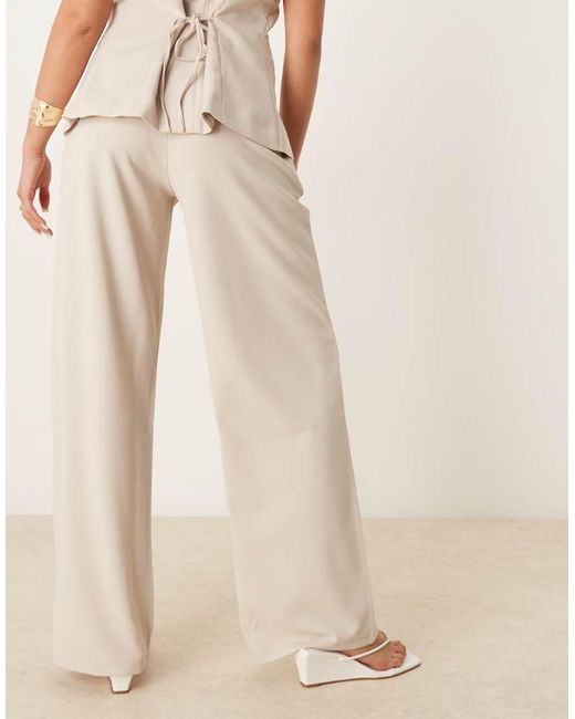 Jdy Natural Wide Leg Tailored Trousers