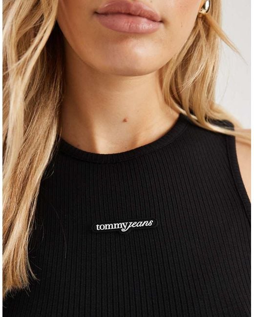 Tommy Hilfiger Blue Script Logo Slim Fit Ribbed Singlet
