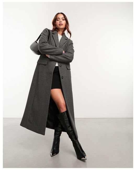 Vero Moda Gray Tailored Maxi Coat