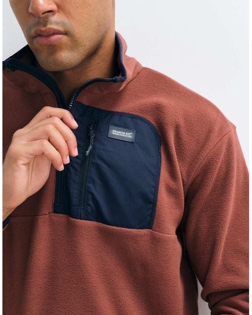 Regatta Red Frankie Half Zip Fleece for men