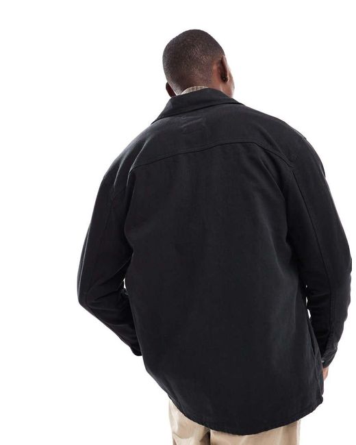 Sobrecamisa Negra Con Cremallera De Sarga Gruesa De Only & Sons de hombre de color Blue