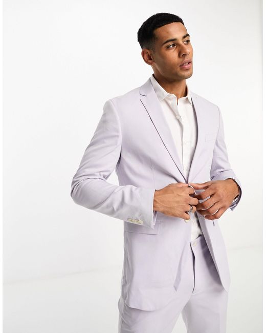 Premium - giacca da abito slim fit lilla da Uomo di Jack & Jones in Bianco  | Lyst