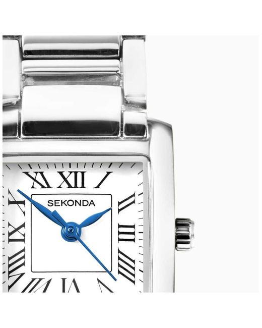 Sekonda White Montreal 21Mm Analogue Watch With Case And Alloy Bracelet With Dial