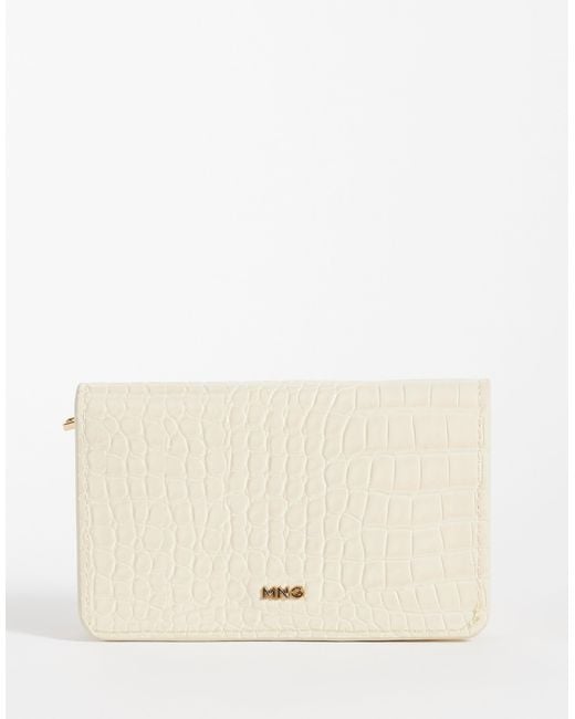 Mango Natural Croc Effect Wallet