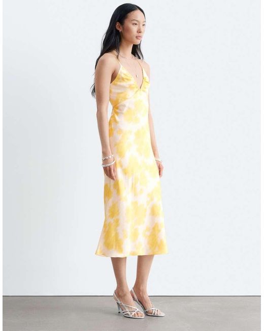 & Other Stories Metallic Halterneck Midi Dress