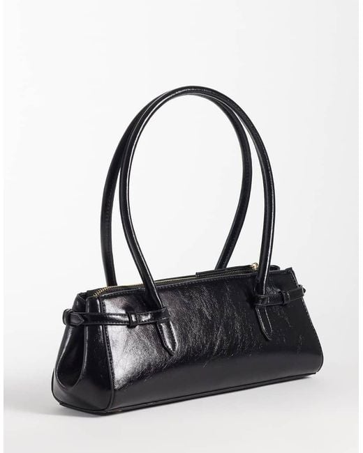 ASOS Black Textured Belted Shoulder Bag