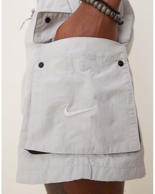 Nike White Nike 7 Inch Volley Multi Pocket Swim Shorts for men