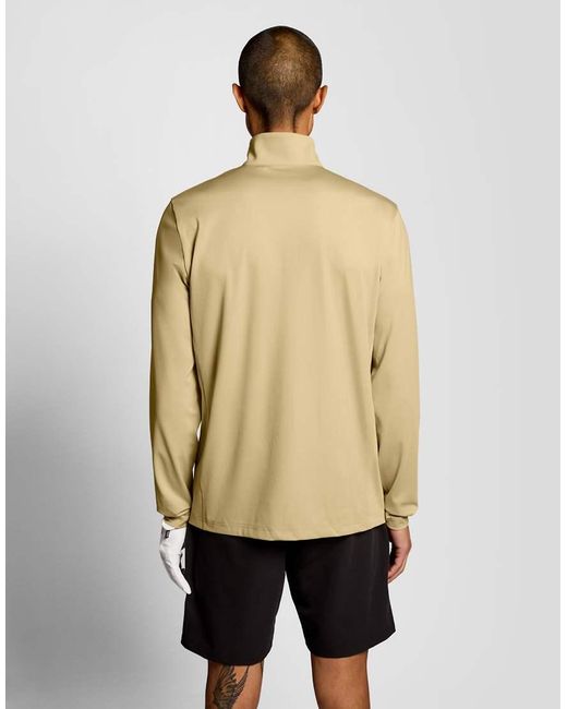 Lyle & Scott Natural Mid Layers Golf Core Quarter Zip Midlayer for men