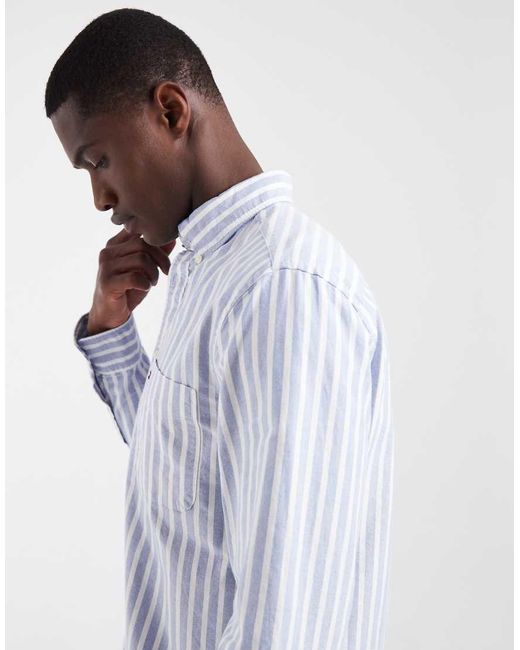 Tommy Hilfiger Purple Stripe Regular Fit Oxford Shirt for men