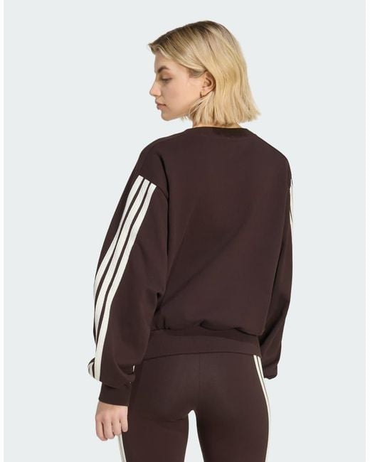Adidas Originals Brown Adidas Kit 3-Stripes Sweatshirt