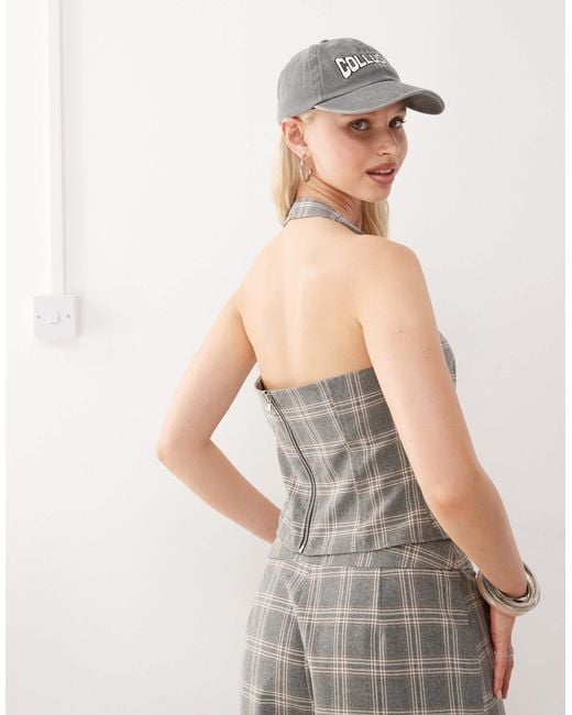 Collusion Multicolor Tailored Halter Top