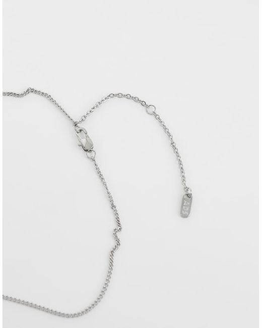 ASOS White Waterproof Stainless Steel Star Pendant Necklace for men
