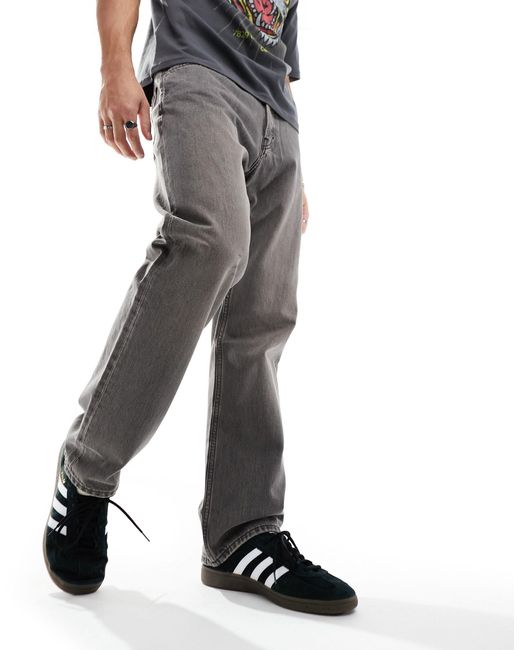 Weekday Gray Space Relaxed Fit Straight Leg Jeans for men