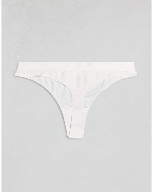 Weekday White Soft Seamless Thong 3-pack