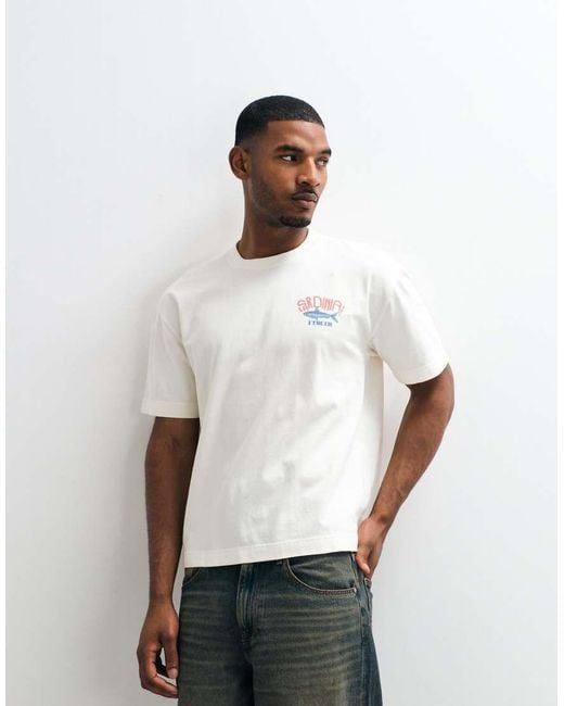 Hollister White Sardinia Back Graphic Boxy T-shirt for men