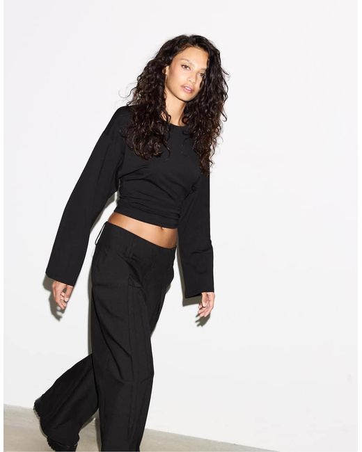 Stradivarius Black Smart Trousers With A Waistband