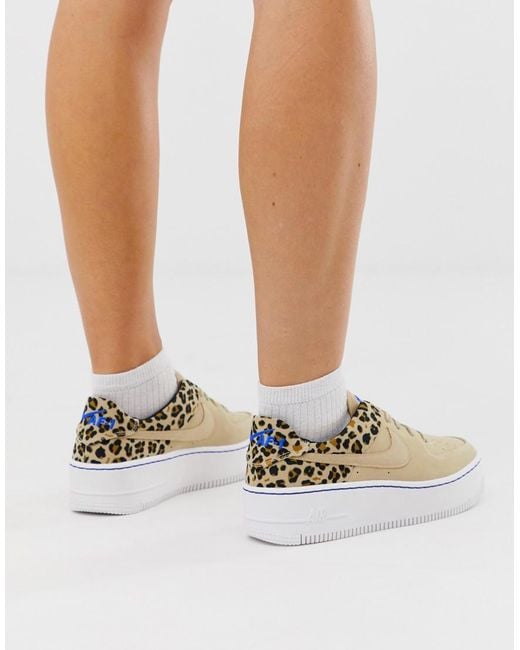 Nike Leopard Print Air Force 1 Sage Sneakers | Lyst UK