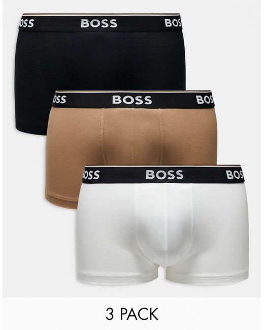 Boss – power – 3er-pack unterhosen in Black für Herren