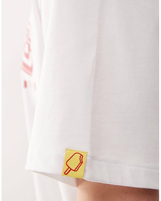 ICECREAM Red Logo Back Print Heavyweight T-shirt for men