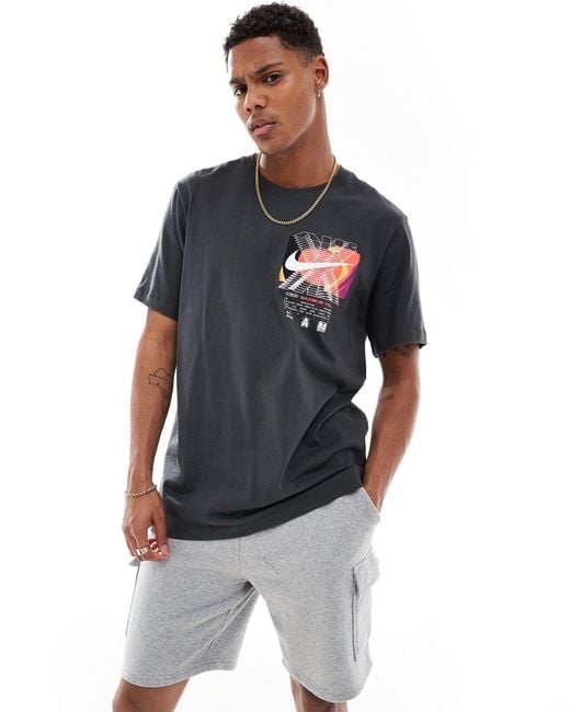 Nike Gray T-shirt With Back Print for men
